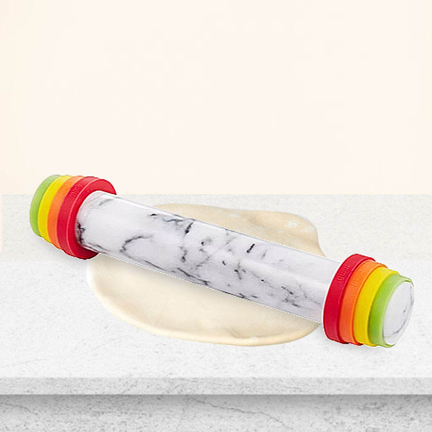 Marble Rolling Pin with Silicone Guide Rings